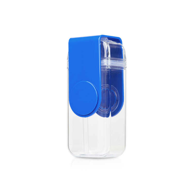 Бутылка для воды JUICY DRINK BOX, синий (Р) с логотипом