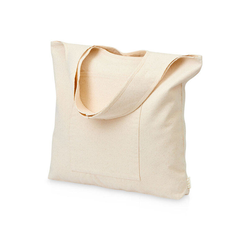 Сумка-шоппер Vest из хлопка 340 г/м2, натуральный с логотипом