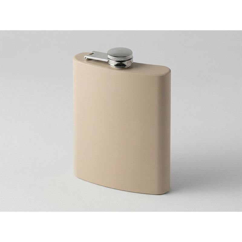 Фляжка 240 мл Remarque soft touch, 304 сталь, бежевый с логотипом