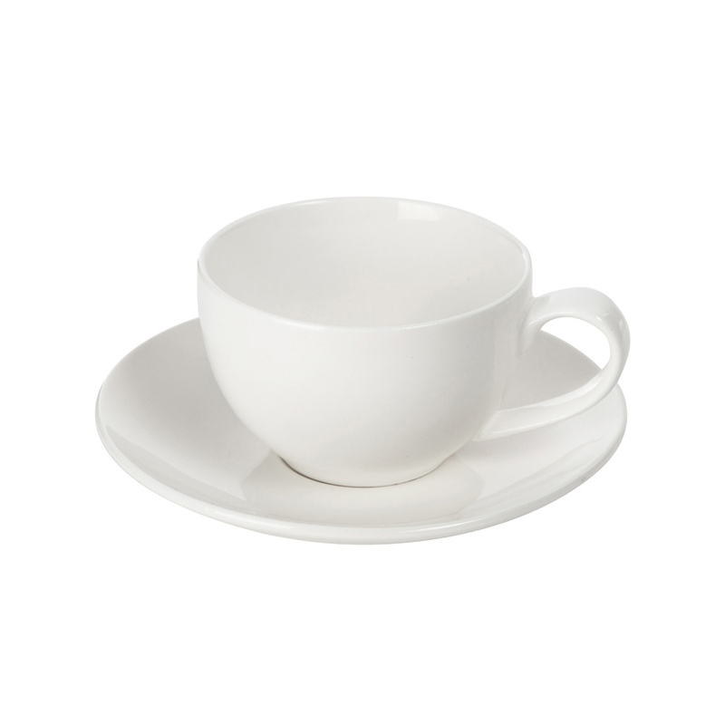 Кофейная пара классической формы Ristretto, 90мл, белый с логотипом