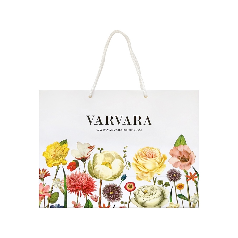 Пакет бумажный. Varvara с логотипом