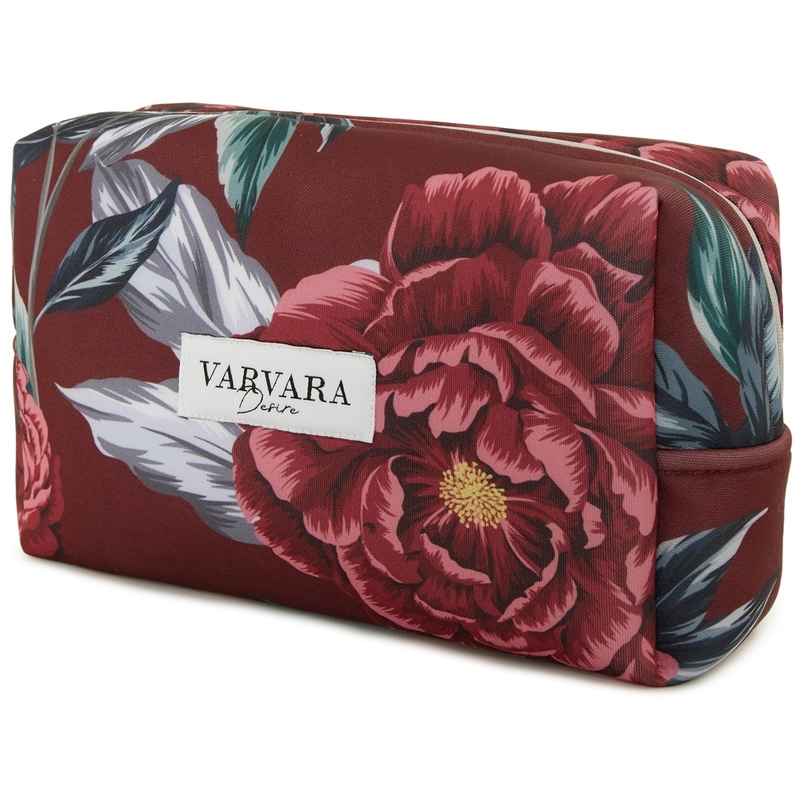 Косметичка «Русские сезоны», бордо. Varvara с логотипом
