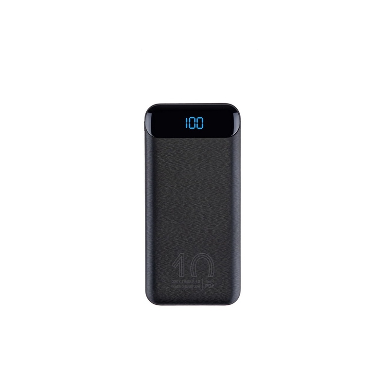 VA2540 (10 000mAh), QC/PD 20W внешний аккумулятор с дисплеем, черный с логотипом