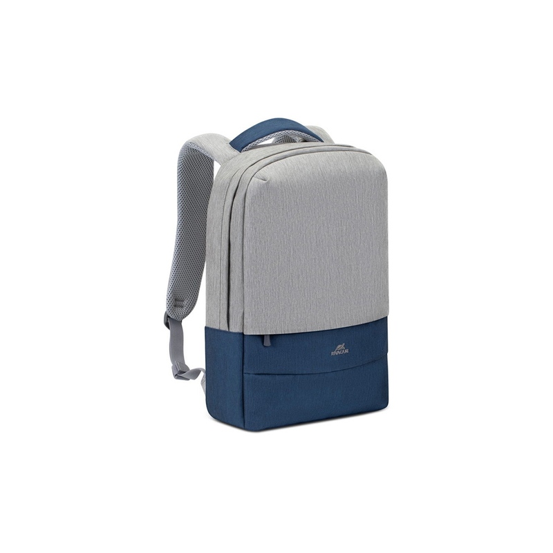 RIVACASE 7562 grey/dark blue рюкзак для ноутбука 15.6'', серый/темно-синий с логотипом