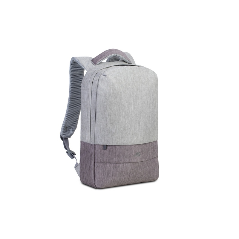 RIVACASE 7562 grey/mocha рюкзак для ноутбука 15.6", серый/кофейный с логотипом