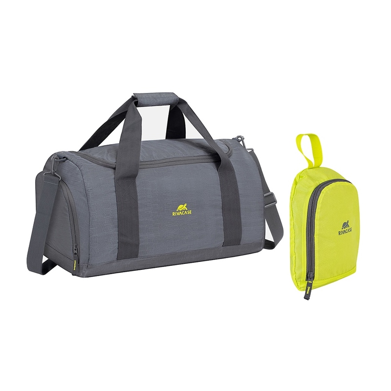 RIVACASE 5542 grey Лёгкая складная дорожная сумка, 30л /12 с логотипом