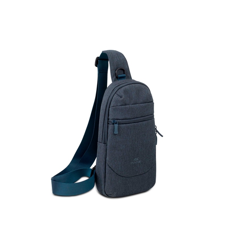 RIVACASE 7711 dark grey сумка слинг для мобильных устройств /12 с логотипом