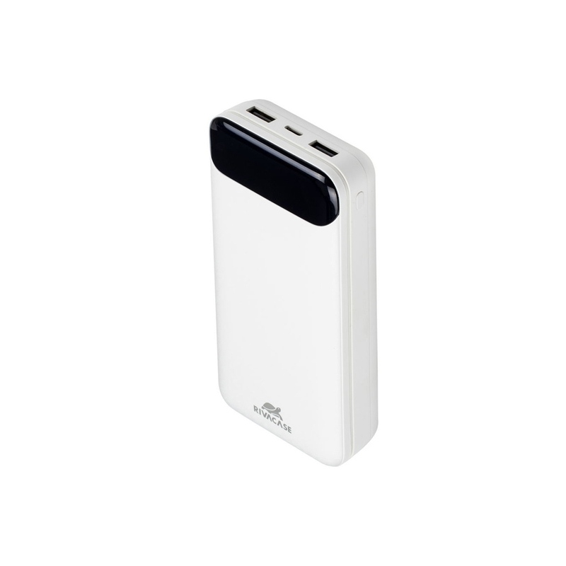 RIVACASE VA2280 (20000mAh) с дисплеем, белый, внешний аккумулятор /24 с логотипом