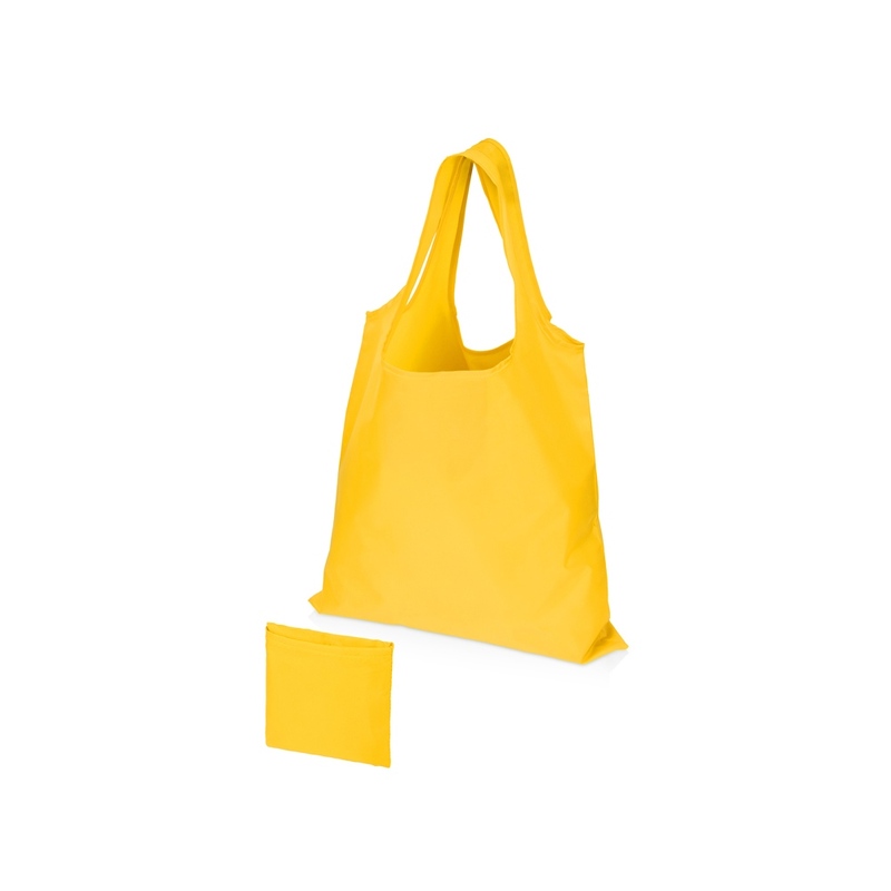 Складная сумка Reviver из переработанного пластика, желтый с логотипом