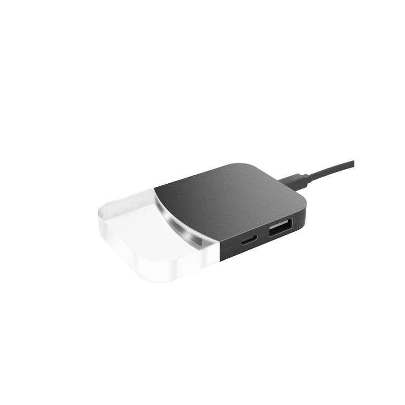 USB хаб «Mini iLO Hub», черный с логотипом