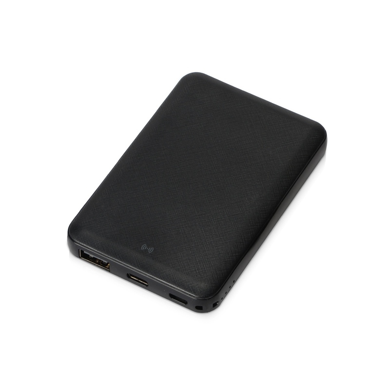 Портативное беспроводное зарядное устройство "Grind Air", 5000 mAh с логотипом