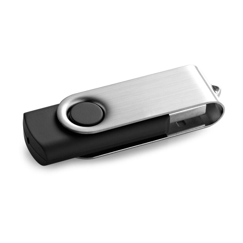 CLAUDIUS 16GB. Флешка USB 16ГБ, Черный с логотипом