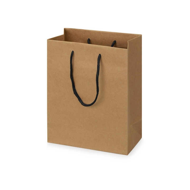Пакет подарочный Kraft S, 23x30x12 см (Р) с логотипом