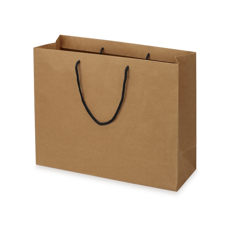 Пакет подарочный Kraft L, 45x35x15 см с логотипом