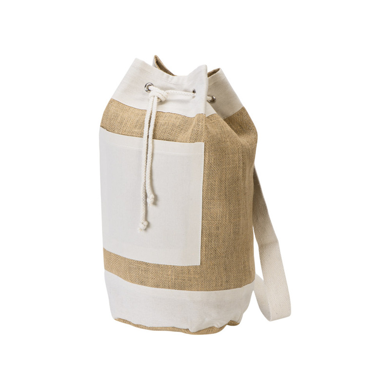 Рюкзак Jute из джута, натуральный с логотипом