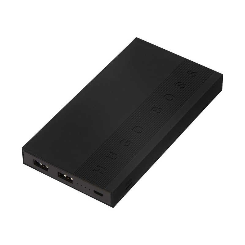 Портативное зарядное устройство Edge Black, 10000 mAh с логотипом