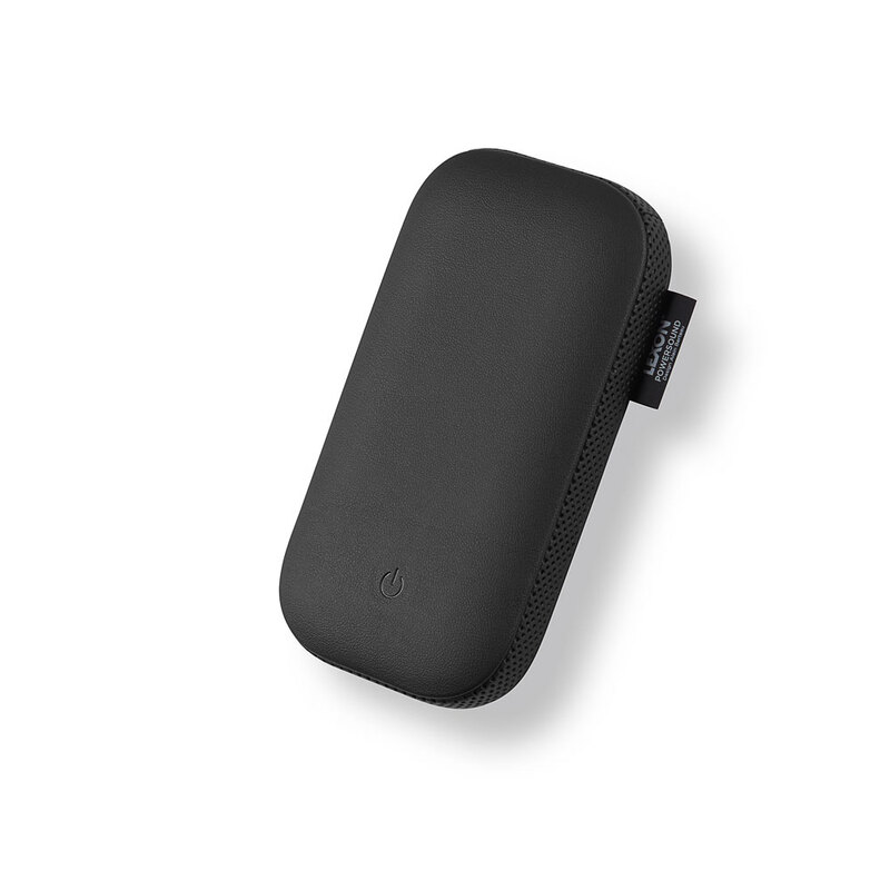 Внешний аккумулятор с беспроводной колонкой Powersound, черный с логотипом