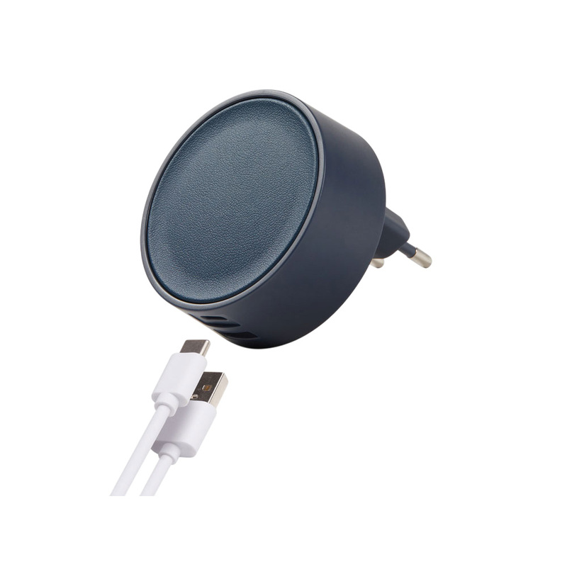 Адаптер питания USB Poweron, темно-синий с логотипом