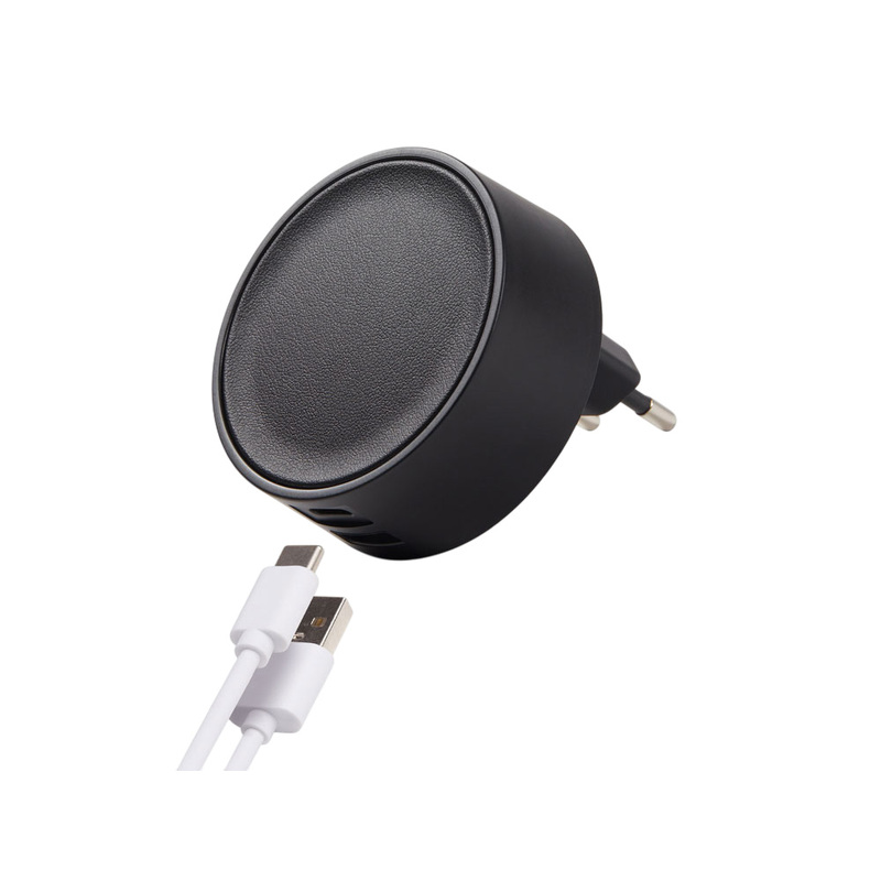 Адаптер питания USB Poweron, черный с логотипом
