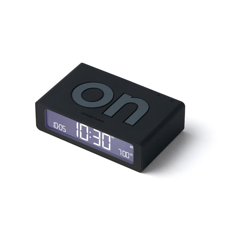 Часы настольные Flip Mini, черный с логотипом