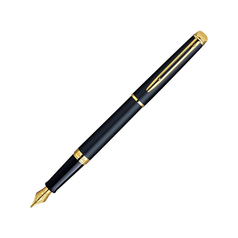 Перьевая ручка Waterman Hemisphere, цвет: MattBlack, перо: F с логотипом