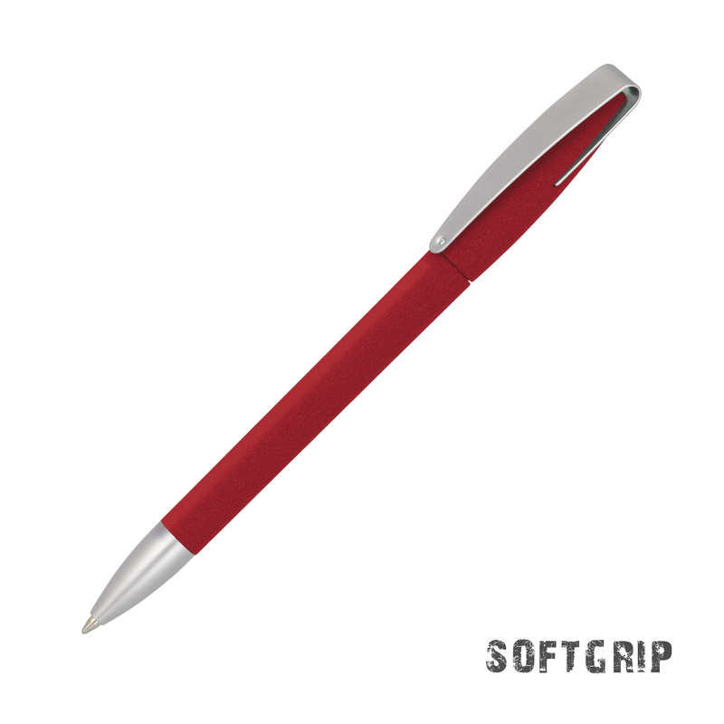 Ручка шариковая COBRA SOFTGRIP MM, красный# с логотипом