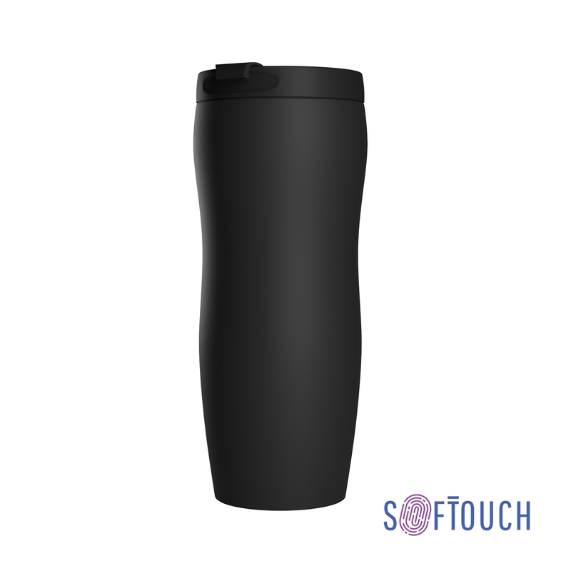 Термостакан "Монтана" 400 мл, покрытие soft touch с логотипом
