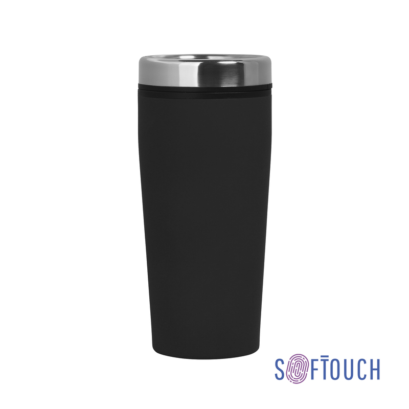 Термостакан "Европа" 500 мл, покрытие soft touch с логотипом