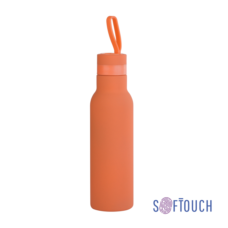 Бутылка для воды "Фитнес" 700 мл, покрытие soft touch с логотипом
