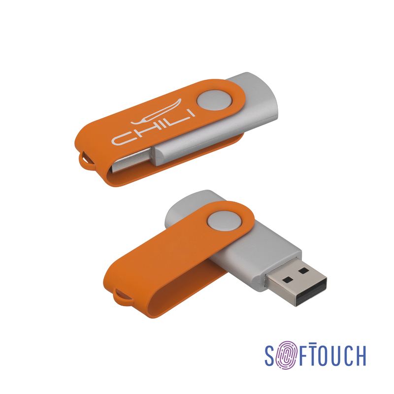 Флеш-карта "Vostok", объем памяти 16GB, покрытие soft touch# с логотипом