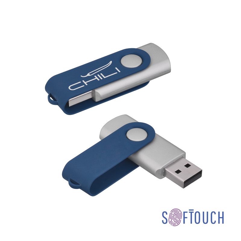 Флеш-карта "Vostok", объем памяти 16GB, покрытие soft touch# с логотипом