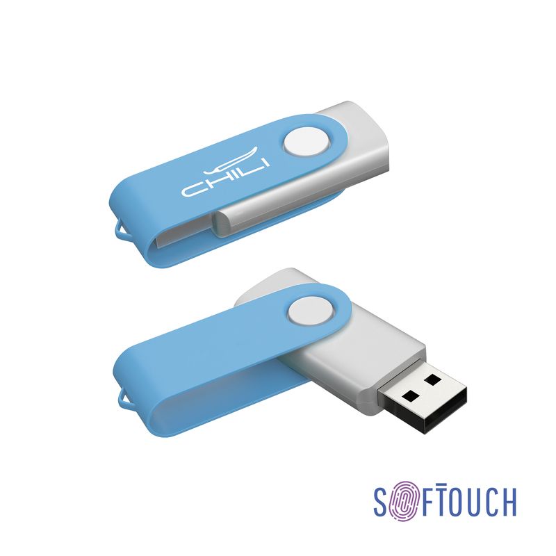 Флеш-карта "Vostok", объем памяти 16GB, покрытие soft touch# с логотипом
