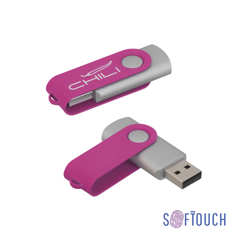 Флеш-карта "Vostok", объем памяти 16GB, покрытие soft touch# с логотипом