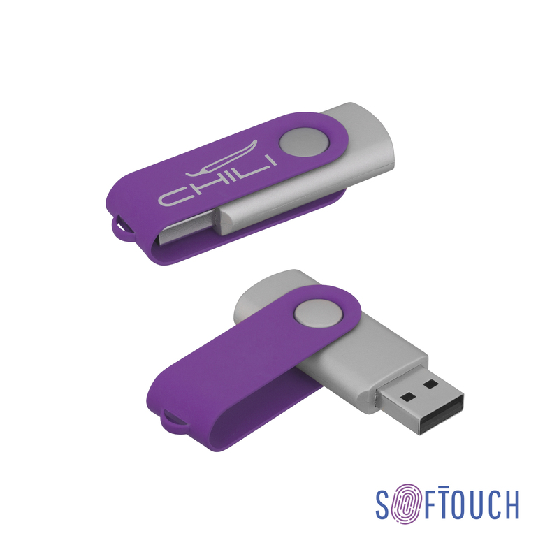 Флеш-карта "Vostok", объем памяти 16GB, покрытие soft touch# с логотипом
