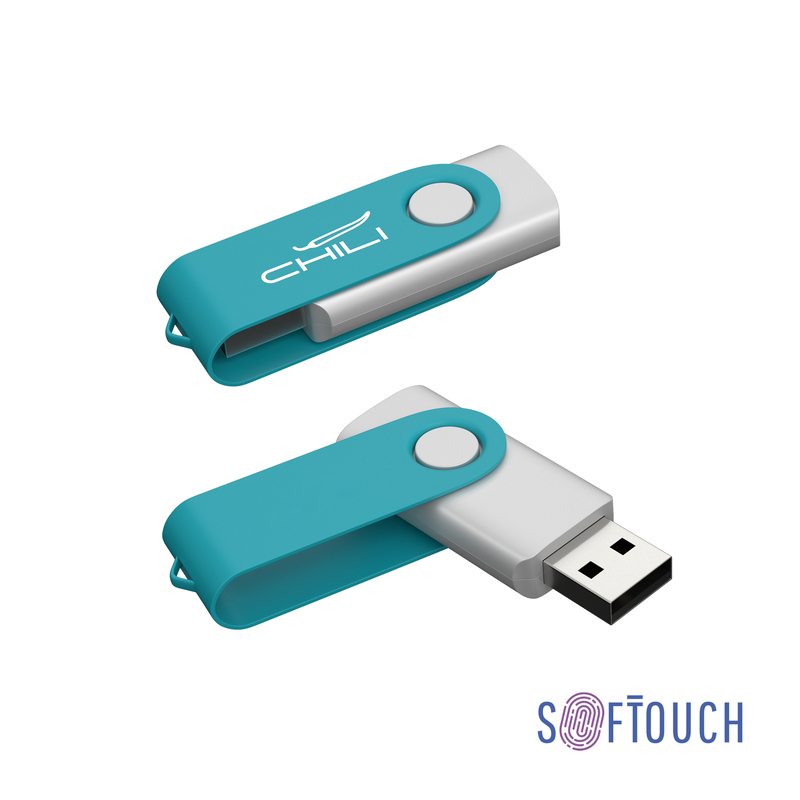 Флеш-карта "Vostok", объем памяти 16GB, покрытие soft touch# с логотипом