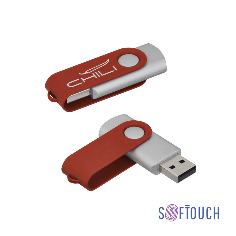 Флеш-карта "Vostok", объем памяти 16GB, покрытие soft touch# с логотипом