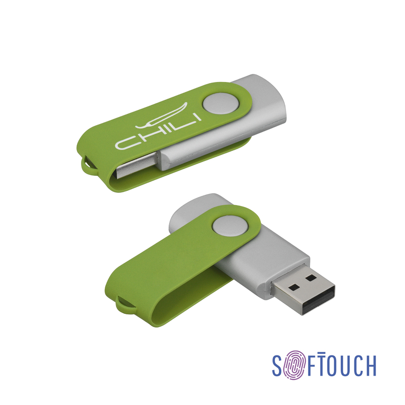 Флеш-карта "Vostok", объем памяти 16GB, покрытие soft touch# с логотипом