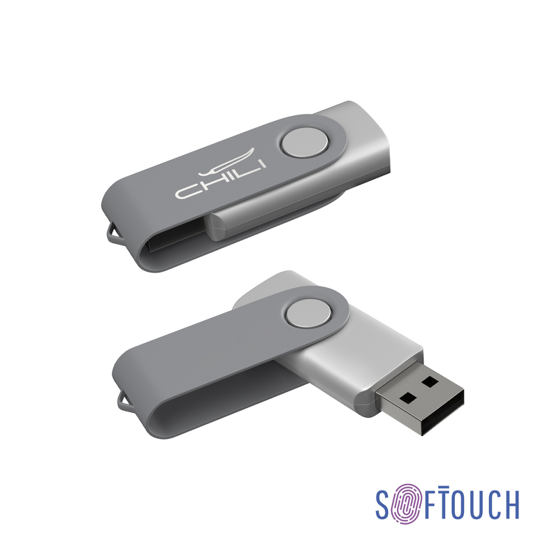 Флеш-карта "Vostok", объем памяти 16GB, покрытие soft touch# с логотипом