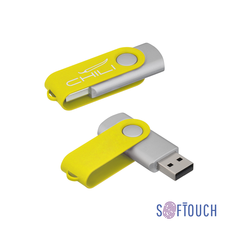 Флеш-карта "Vostok", объем памяти 16GB, покрытие soft touch# с логотипом