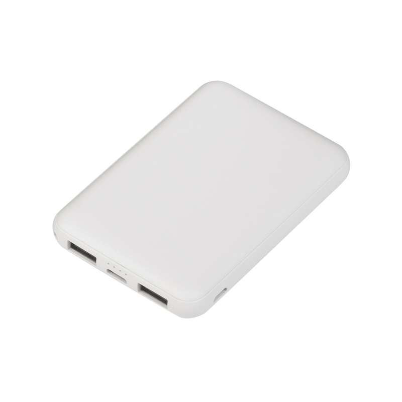 Зарядное устройство "Compact", 5000 mAh, белый с логотипом