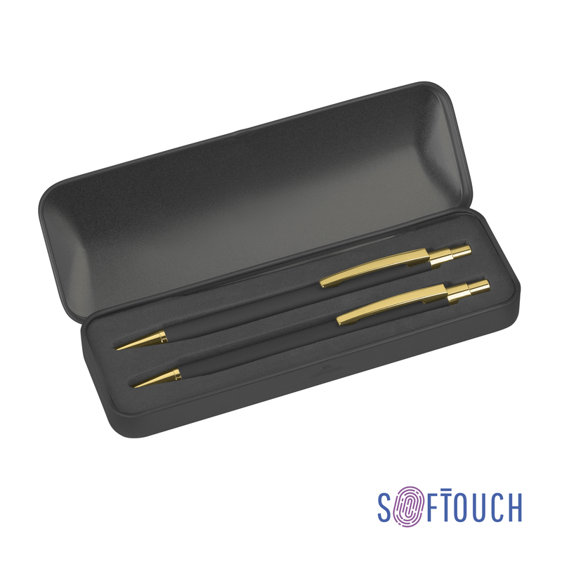 Набор "Ray" (ручка+карандаш), покрытие soft touch с логотипом
