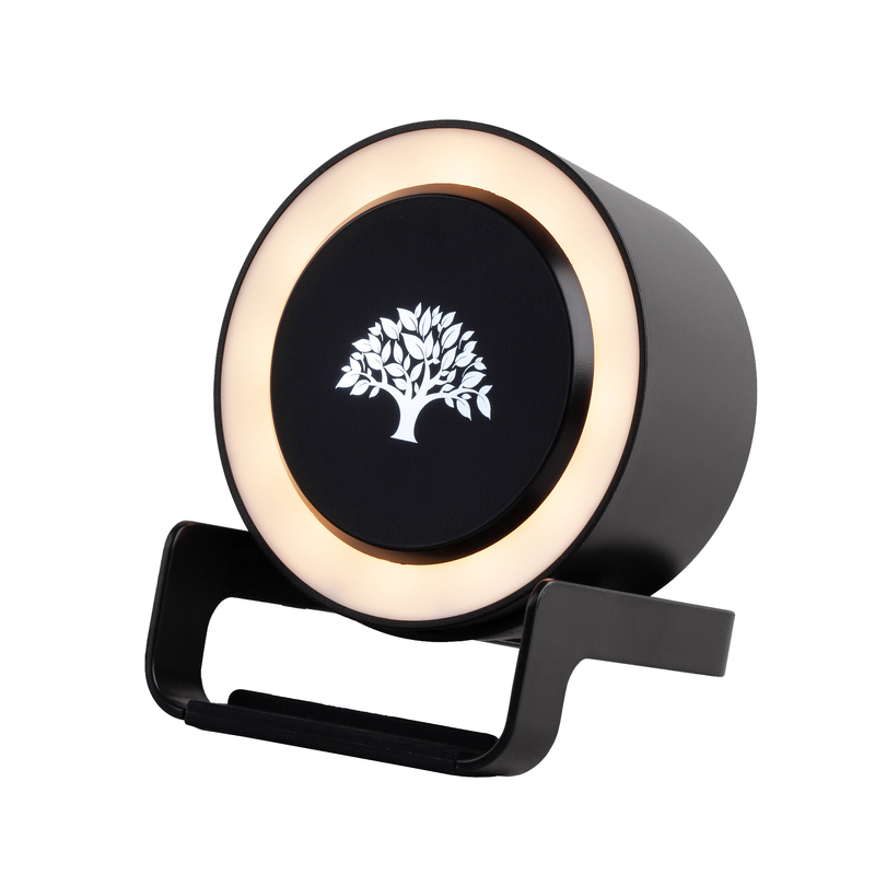 Bluetooth колонка-подставка "Smart Loud" с беспроводным (10W) зарядным устройством, лампой и подсветкой логотипа с логотипом