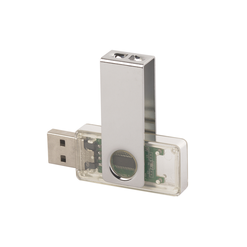 Флеш-карта TWISTA Transparent MS, 16Гб с логотипом