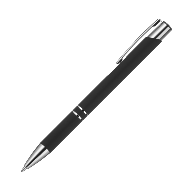 Шариковая ручка Альфа (Alpha), черная с логотипом