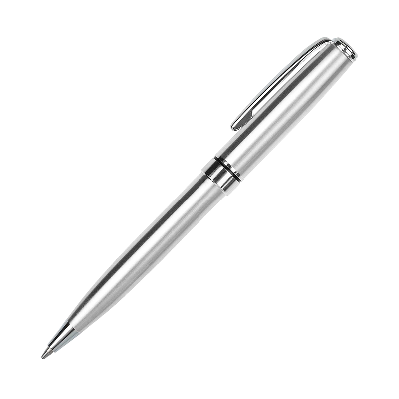 Шариковая ручка Тесоро (Tesoro), серебро с логотипом