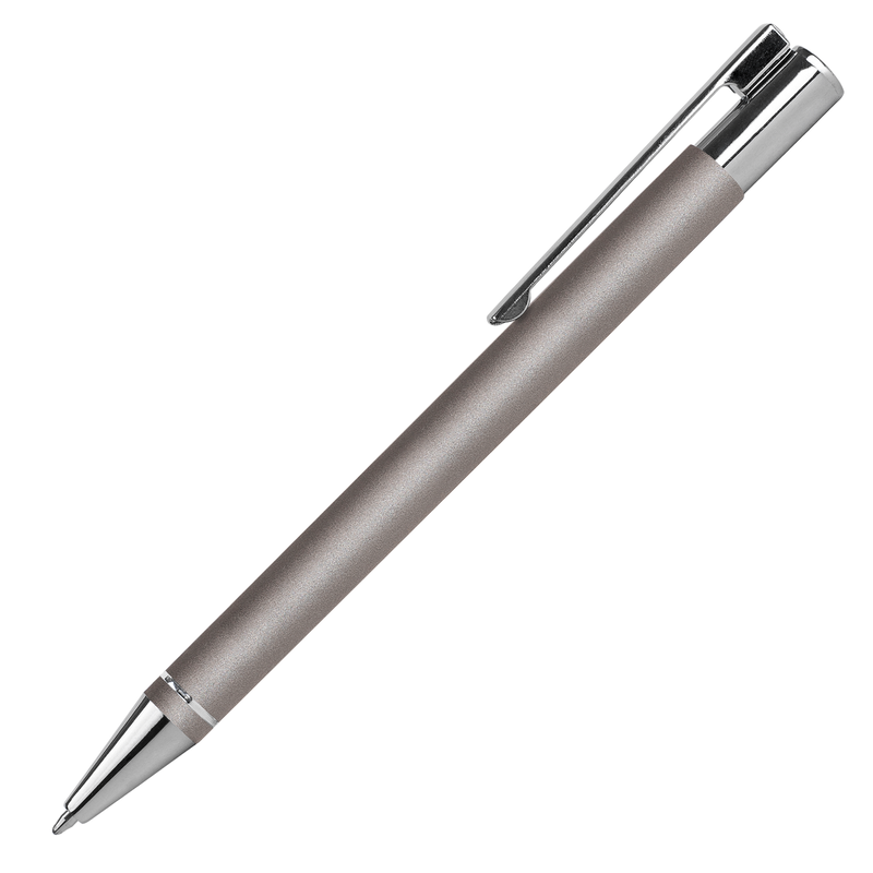 Шариковая ручка Велутто пен (Velutto pen), серая с логотипом