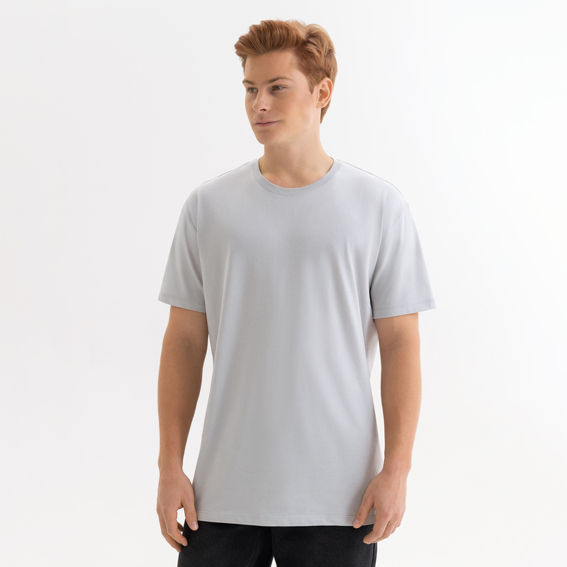 Футболка унисекс Крис (Kris), 150 гр., светло-серая, размер XS с логотипом