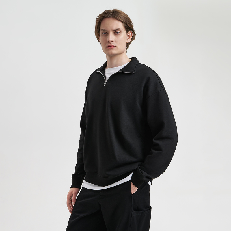 Толстовка на молнии унисекс Флоу (Flow), черная, размер XL/2XL с логотипом