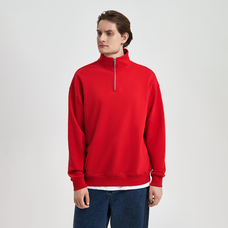Толстовка на молнии унисекс Флоу (Flow), красная, размер 3XL/4XL с логотипом