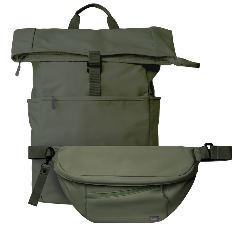 Подарочный набор Бостон (Boston), зеленый (рюкзак, сумка через плечо (cross body) с логотипом